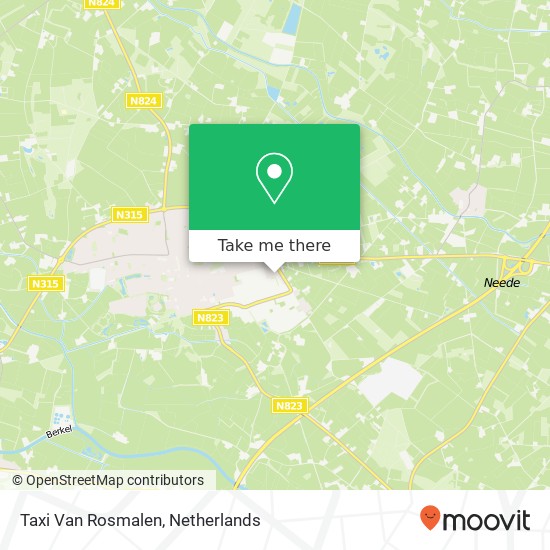 Taxi Van Rosmalen kaart