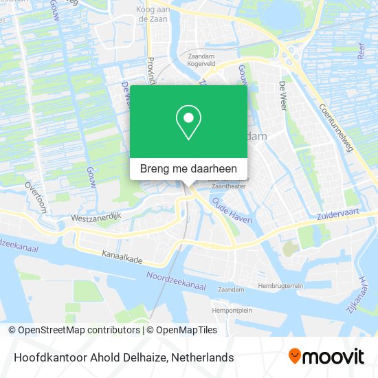 Hoofdkantoor Ahold Delhaize kaart