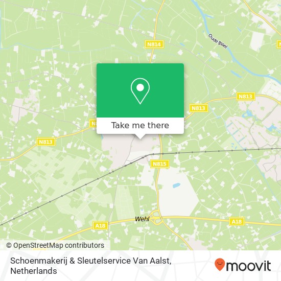 Schoenmakerij & Sleutelservice Van Aalst kaart