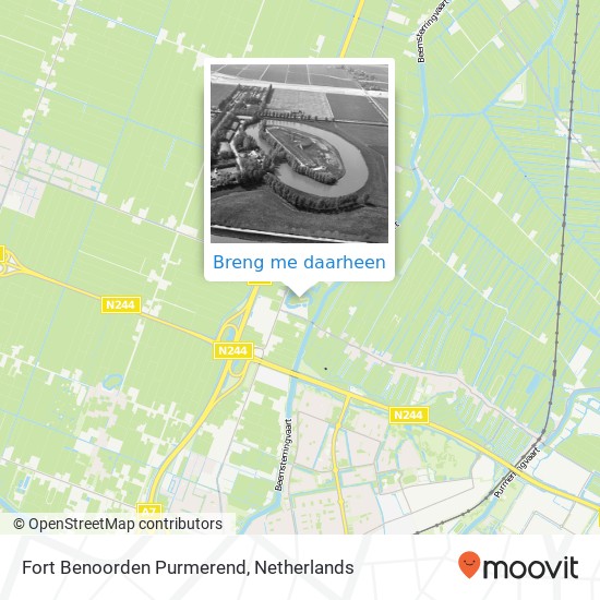 Fort Benoorden Purmerend kaart