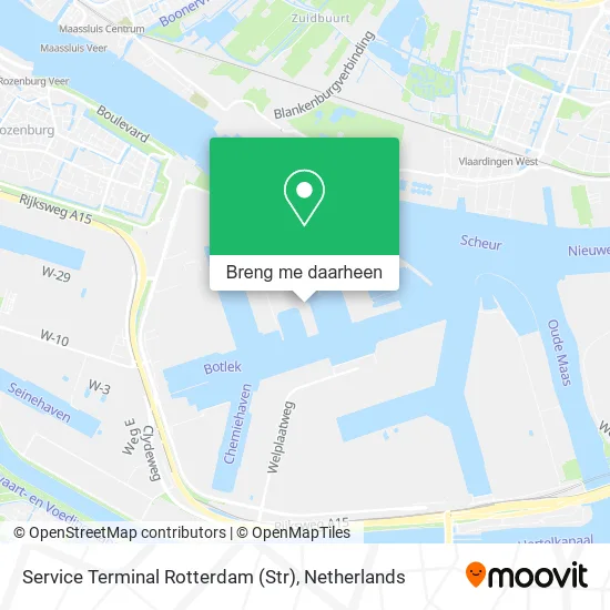 Service Terminal Rotterdam (Str) kaart