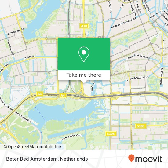 Beter Bed Amsterdam kaart