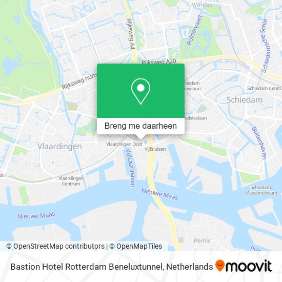 Bastion Hotel Rotterdam Beneluxtunnel kaart