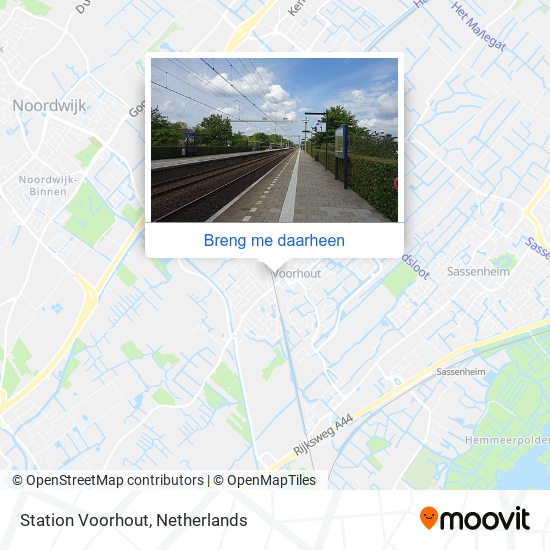 Station Voorhout kaart