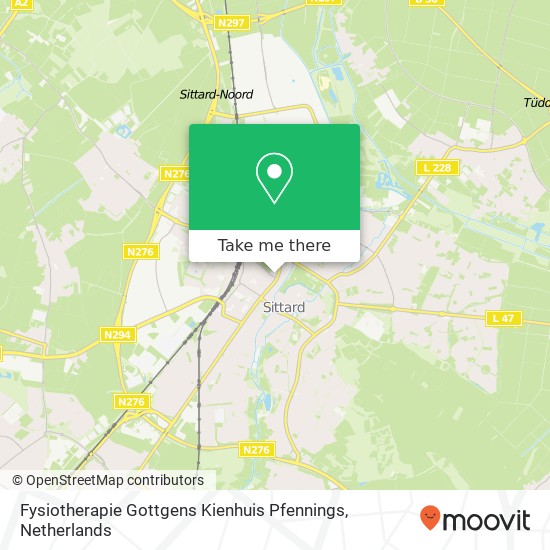 Fysiotherapie Gottgens Kienhuis Pfennings kaart