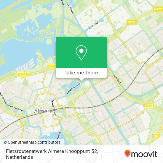 Fietsroutenetwerk Almere Knooppunt 52 kaart