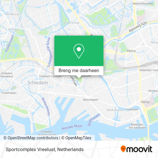 Sportcomplex Vreelust kaart