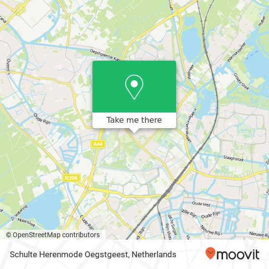 Schulte Herenmode Oegstgeest kaart