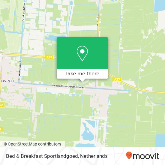 Bed & Breakfast Sportlandgoed kaart