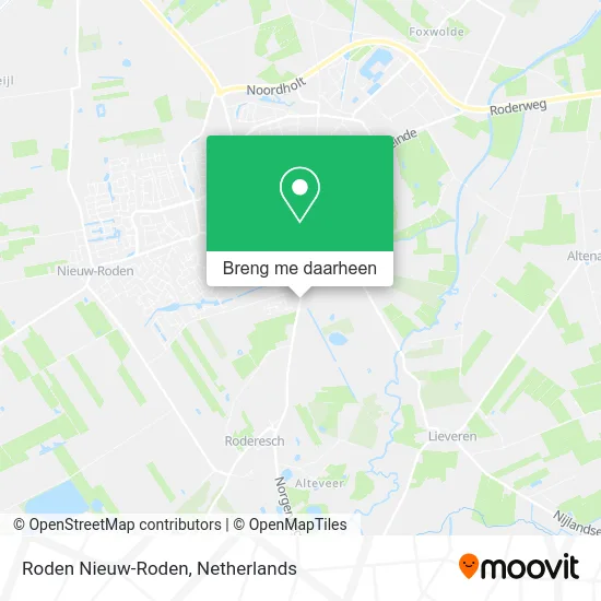 Roden Nieuw-Roden kaart