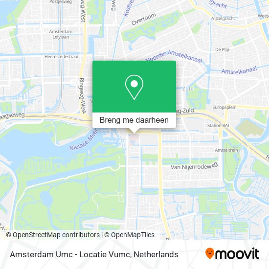 Amsterdam Umc - Locatie Vumc kaart