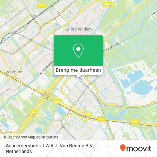 Aannemersbedrijf W.A.J. Van Benten B.V. kaart