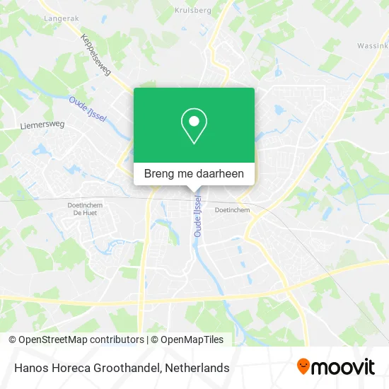 Hanos Horeca Groothandel kaart