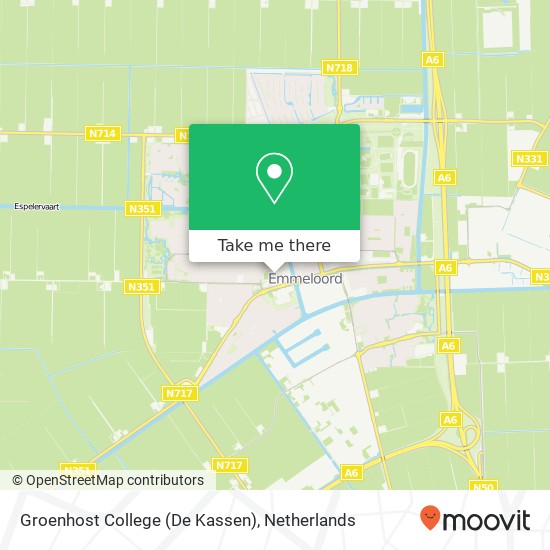 Groenhost College (De Kassen) kaart