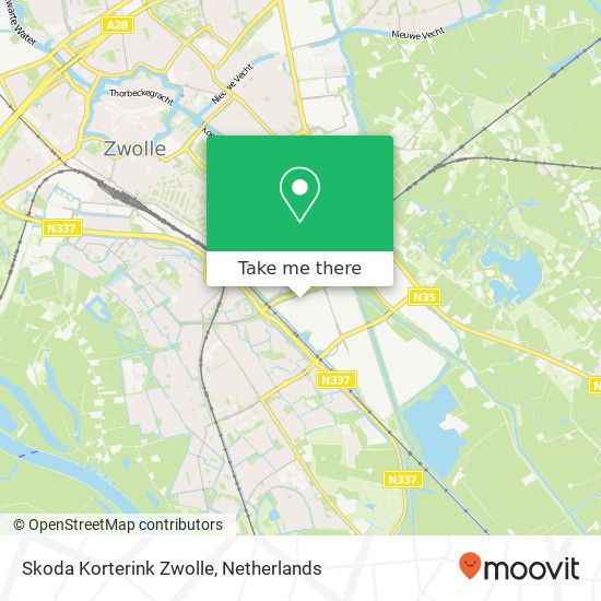 Skoda Korterink Zwolle kaart