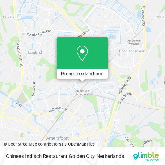 Chinees Indisch Restaurant Golden City kaart