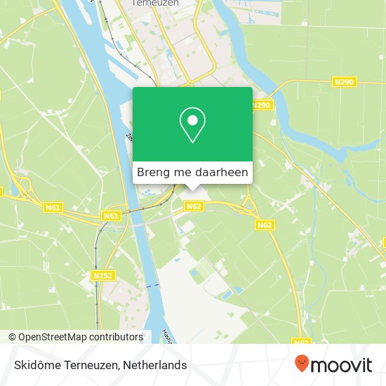 Skidôme Terneuzen kaart