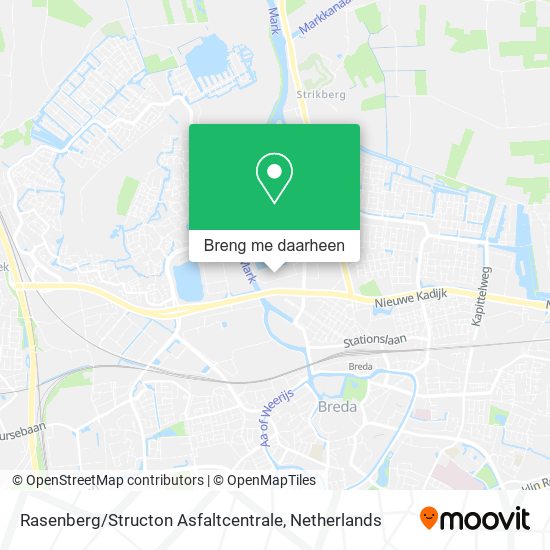 Rasenberg / Structon Asfaltcentrale kaart