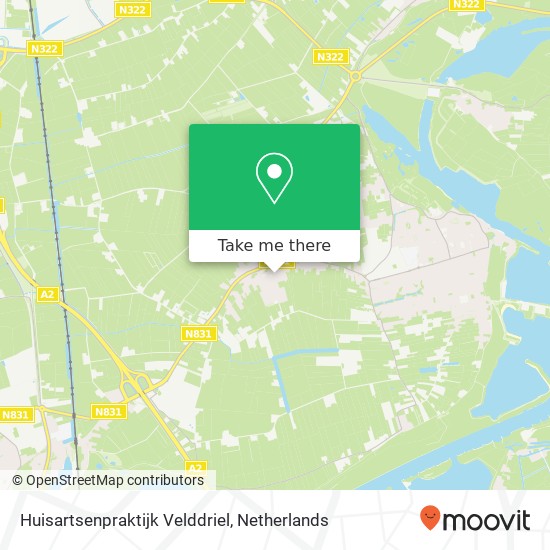 Huisartsenpraktijk Velddriel kaart