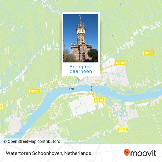 Watertoren Schoonhoven kaart