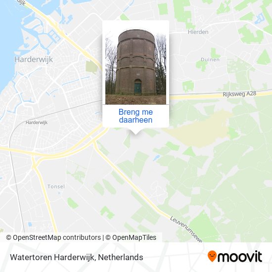 Watertoren Harderwijk kaart