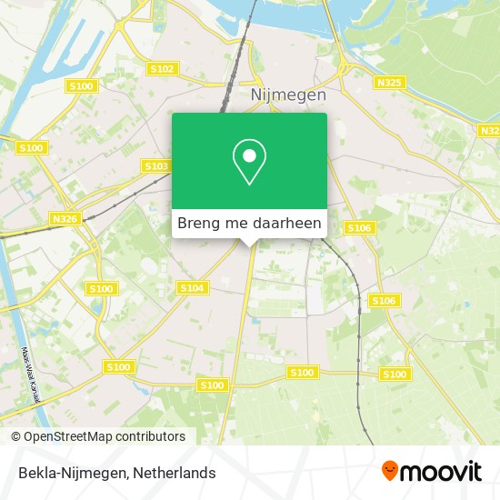 Bekla-Nijmegen kaart