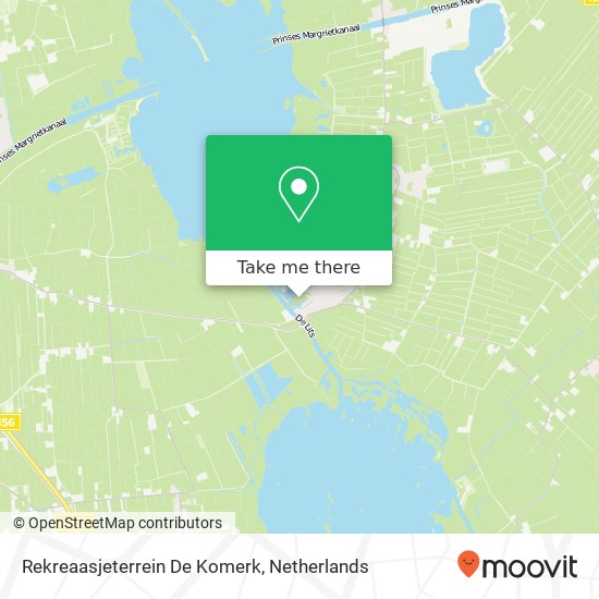 Rekreaasjeterrein De Komerk kaart