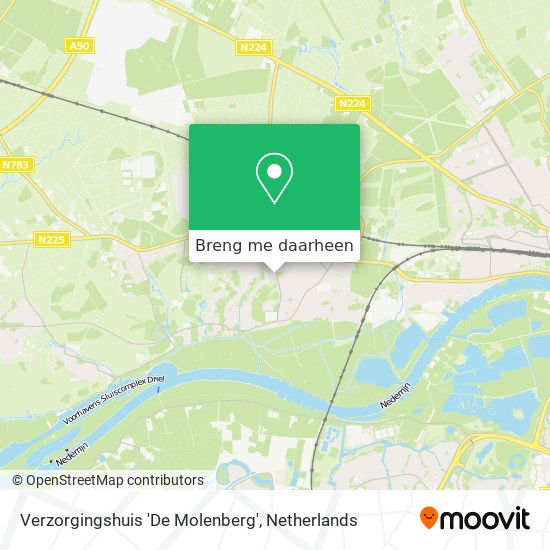 Verzorgingshuis 'De Molenberg' kaart