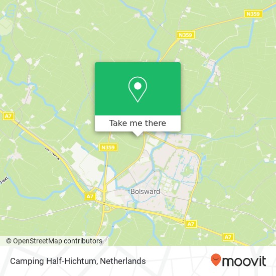 Camping Half-Hichtum kaart