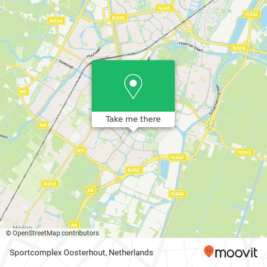 Sportcomplex Oosterhout kaart