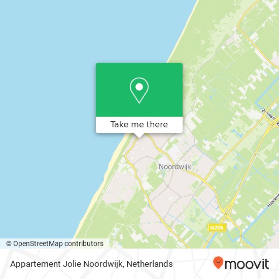 Appartement Jolie Noordwijk kaart