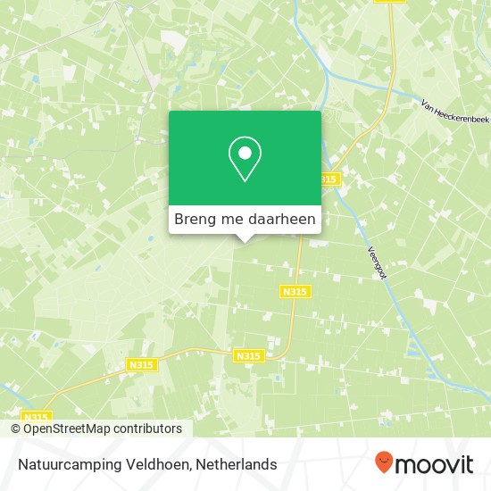 Natuurcamping Veldhoen kaart
