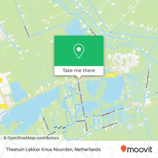 Theetuin Lekker Knus Noorden kaart