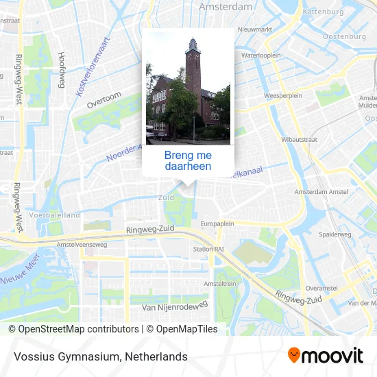 Vossius Gymnasium kaart