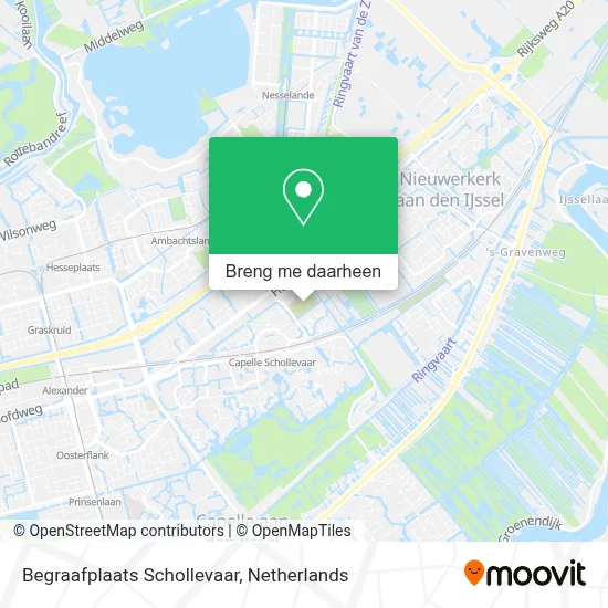 Begraafplaats Schollevaar kaart
