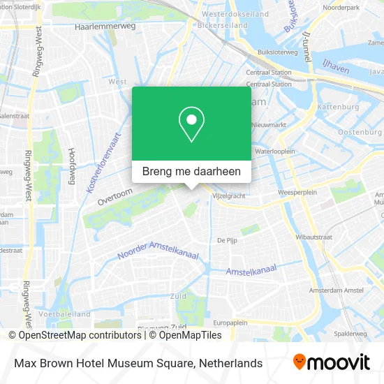 Max Brown Hotel Museum Square kaart