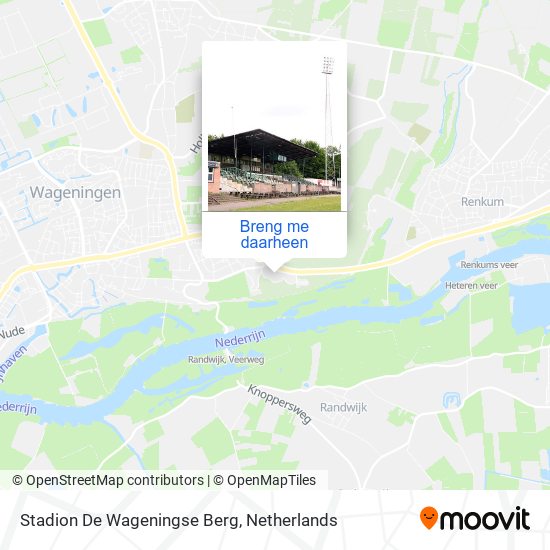 Stadion De Wageningse Berg kaart