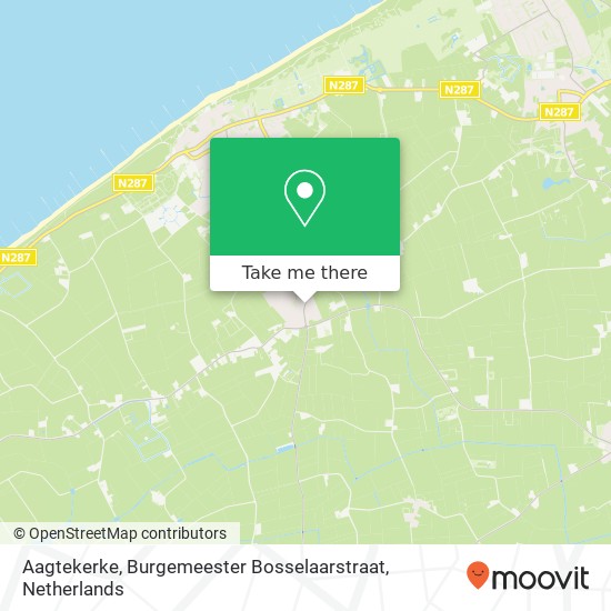 Aagtekerke, Burgemeester Bosselaarstraat kaart