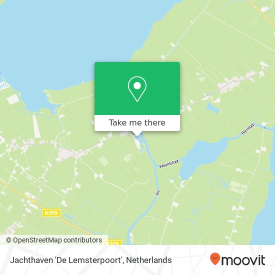 Jachthaven 'De Lemsterpoort' kaart