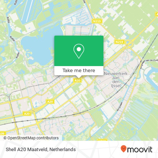 Shell A20 Maatveld kaart