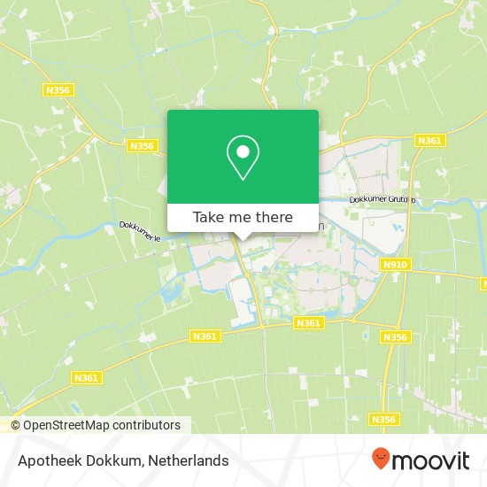 Apotheek Dokkum kaart