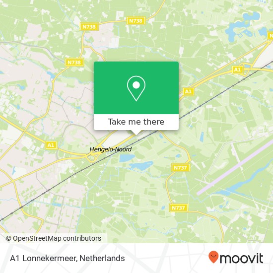 A1 Lonnekermeer kaart