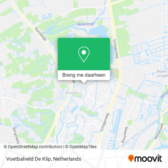 Voetbalveld De Klip kaart