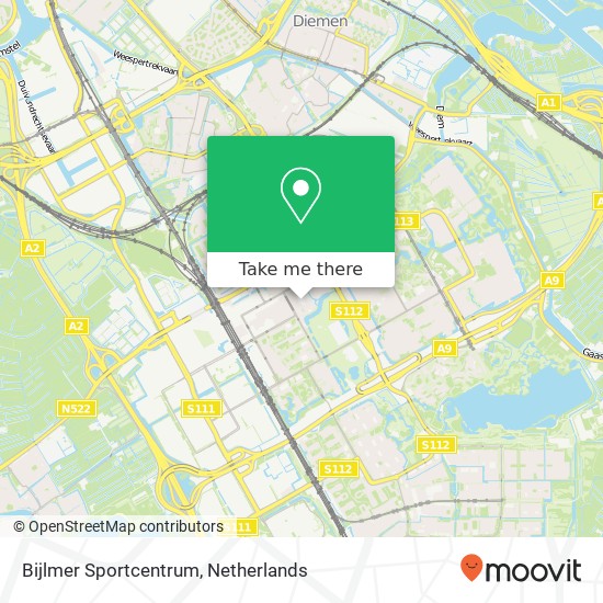Bijlmer Sportcentrum kaart