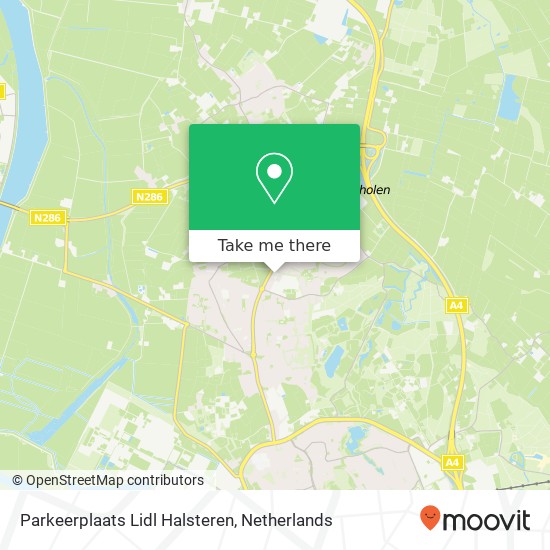 Parkeerplaats Lidl Halsteren kaart