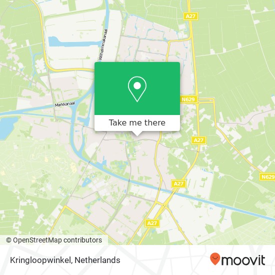 Kringloopwinkel kaart