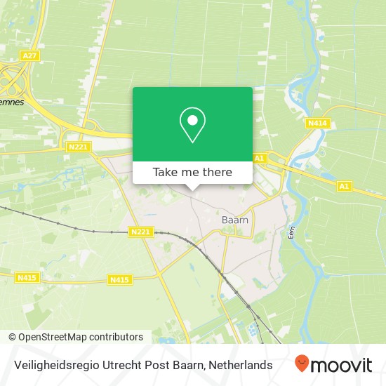 Veiligheidsregio Utrecht Post Baarn kaart