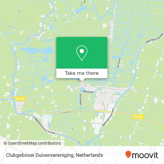 Clubgebouw Duivenvereniging kaart