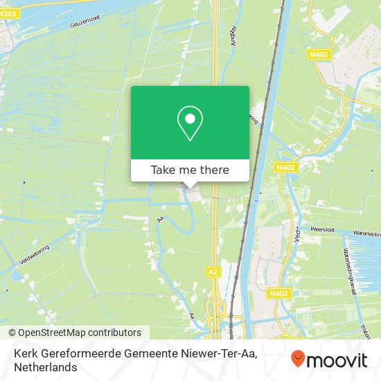 Kerk Gereformeerde Gemeente Niewer-Ter-Aa kaart