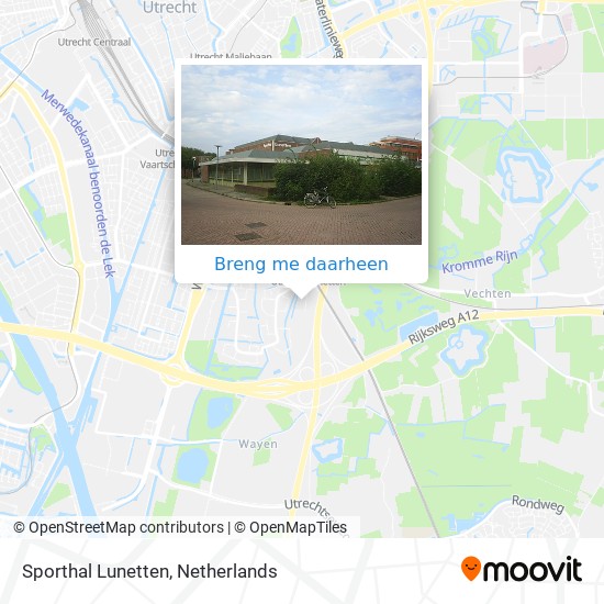 Sporthal Lunetten kaart